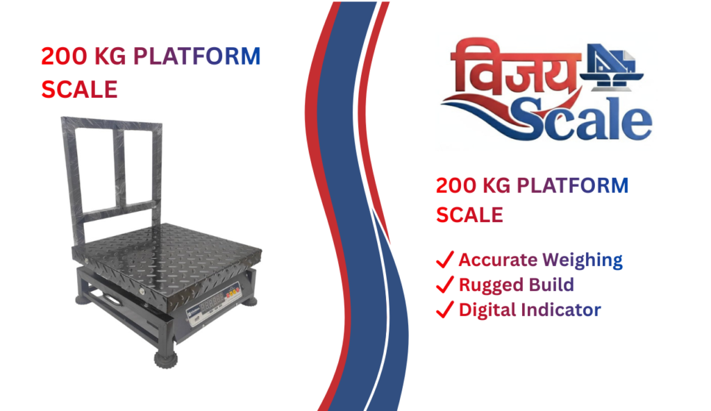 200 KG Platform Scale heavy-duty industrial weighing machine for warehouse and shop use