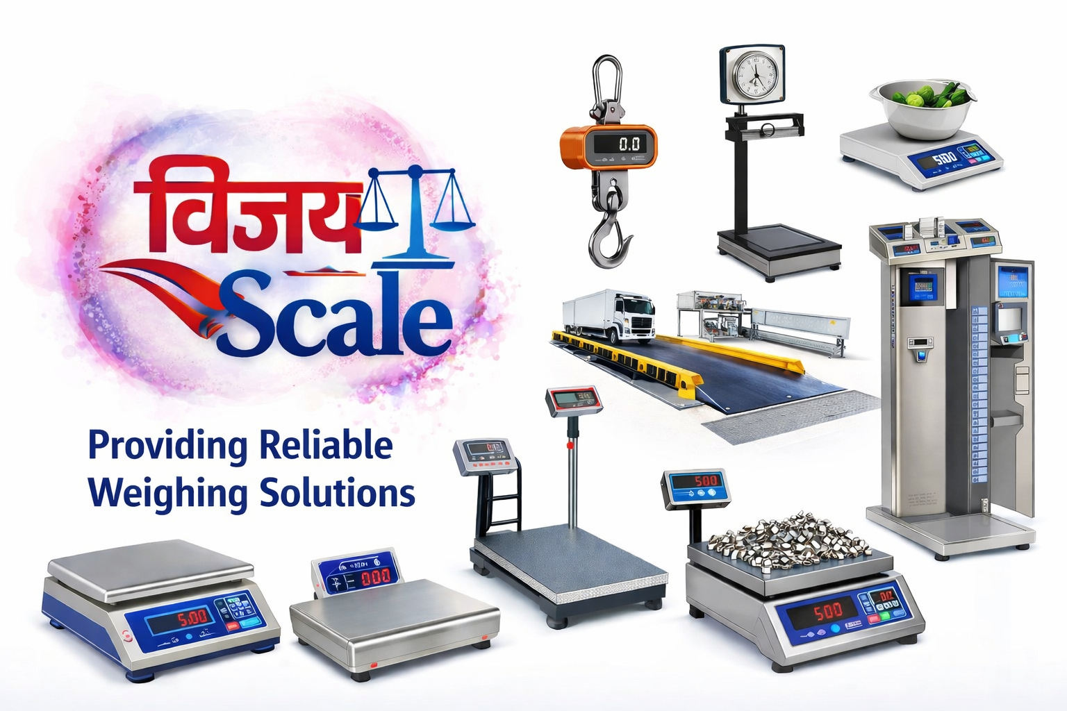 Advanced digital weighing systems by Vijay Scale for commercial and industrial use